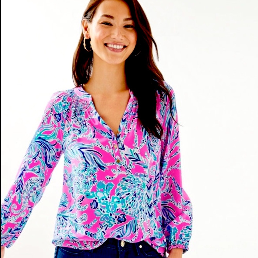 NWOT Elsa silk top